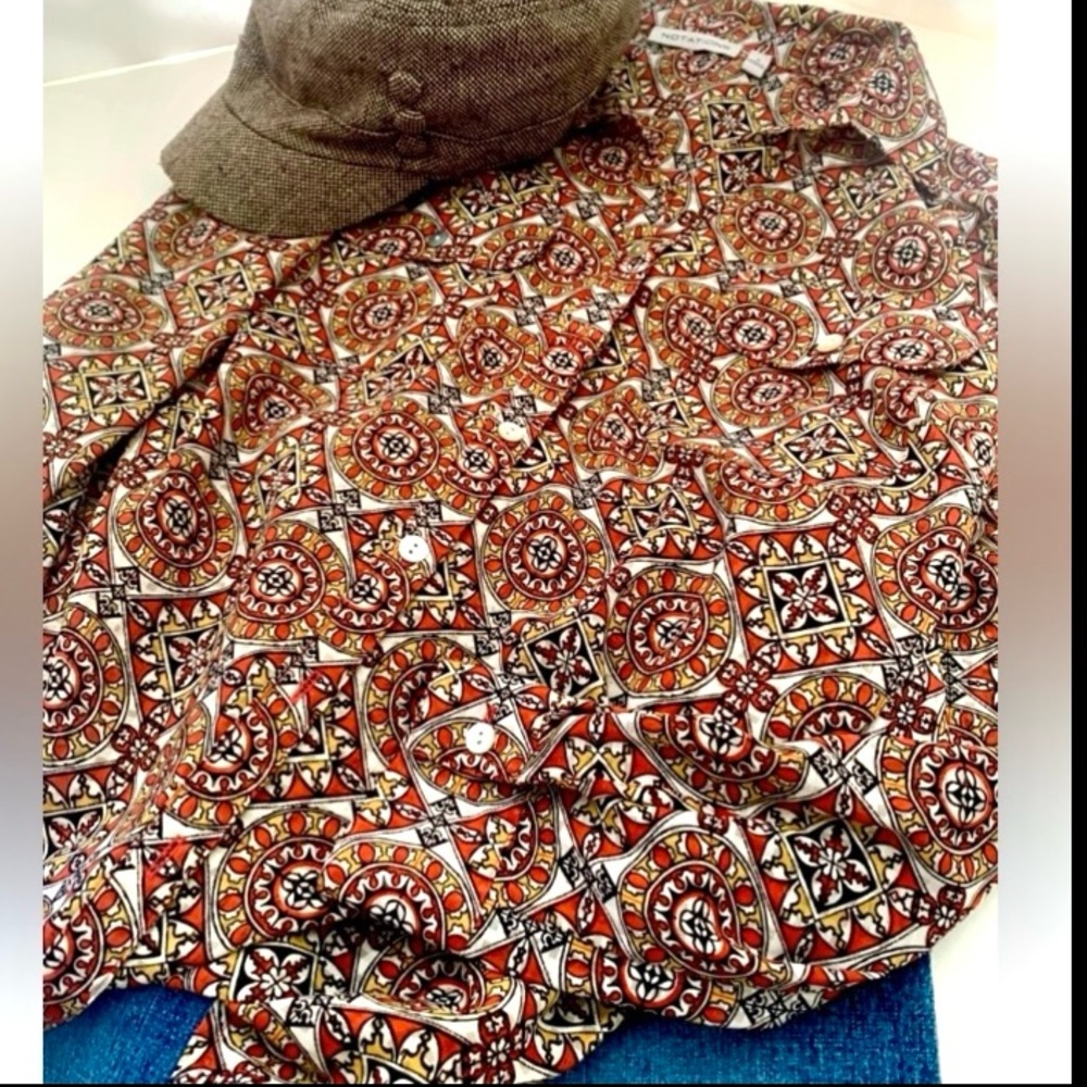 Notations Fall Color Geometric Blouse - image 6